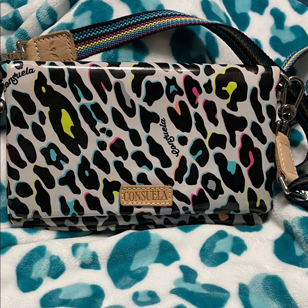 Consuela Multicolor Leopard Print Crossbody